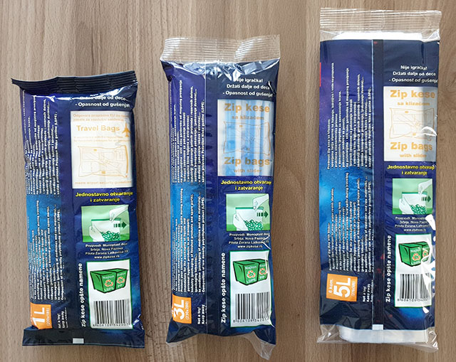 Vodo ne-propusne zip kese sa klizacem